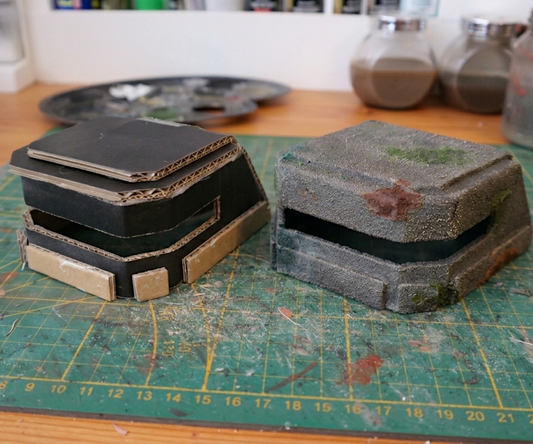 Cardboard Bunker Template